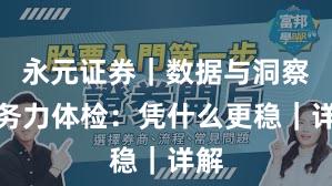 永元证券｜数据与洞察服务力体检：凭什么更稳｜详解